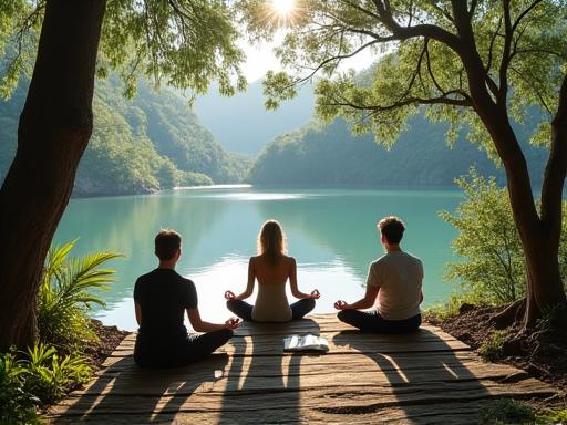 Mindful art retreat meditation session